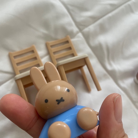 Set of 4 Miffy Figure Sitting chair Bench Rare Kawaii chiikawa sanrio disney - Picture 7 of 9